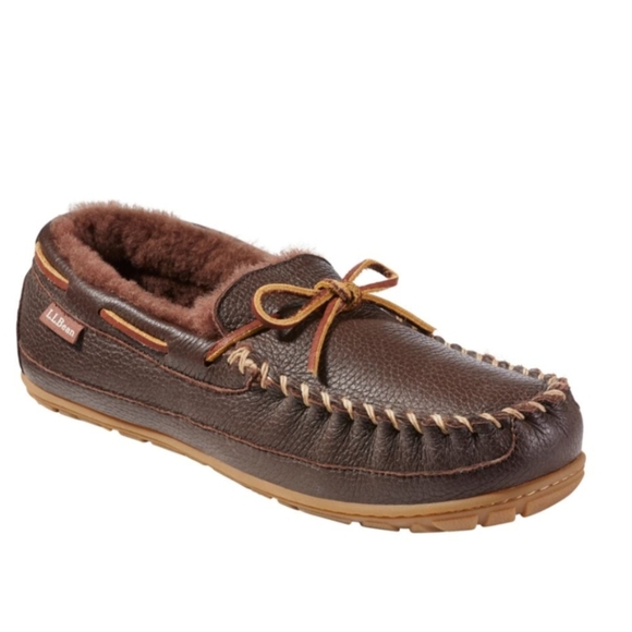 L.L. Bean Other - L.L. Bean Wicked Good Moccasins Moosehide Slipper Chocolate Brown Size 11.0